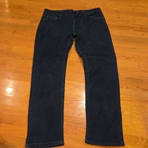 Men's Dark Blue Straight Jeans